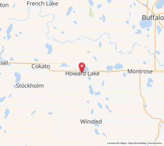 Map of Howard Lake, Minnesota