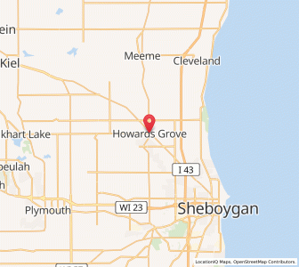 Map of Howards Grove, Wisconsin