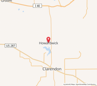 Map of Howardwick, Texas