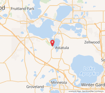 Map of Howey-in-the-Hills, Florida