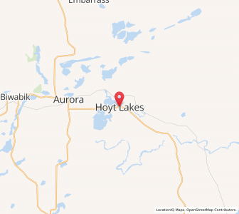 Map of Hoyt Lakes, Minnesota