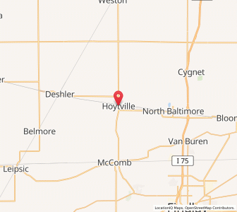 Map of Hoytville, Ohio