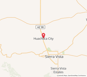 Map of Huachuca City, Arizona