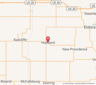 Map of Hubbard, Iowa