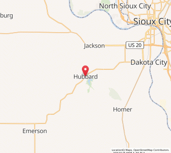 Map of Hubbard, Nebraska