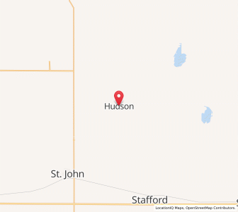 Map of Hudson, Kansas