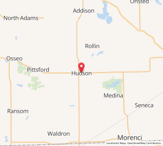 Map of Hudson, Michigan