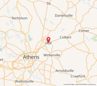 Map of Hull, Georgia