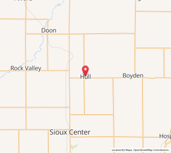 Map of Hull, Iowa
