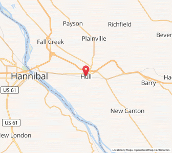 Map of Hull, Illinois