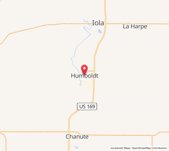 Map of Humboldt, Kansas