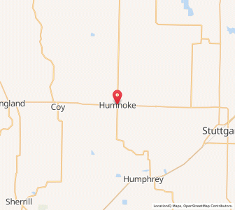 Map of Humnoke, Arkansas