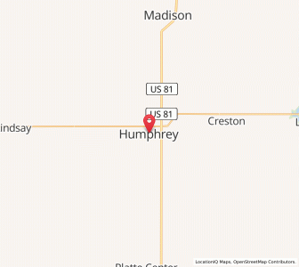 Map of Humphrey, Nebraska