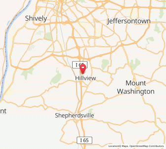 Map of Hunters Hollow, Kentucky