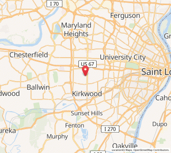 Map of Huntleigh, Missouri