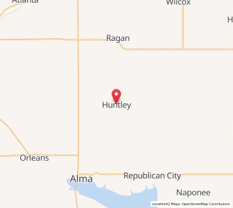 Map of Huntley, Nebraska