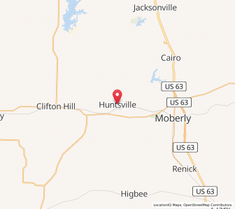 Map of Huntsville, Missouri