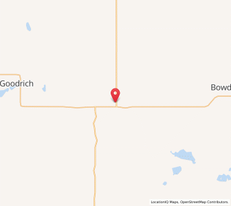 Map of Hurdsfield, North Dakota