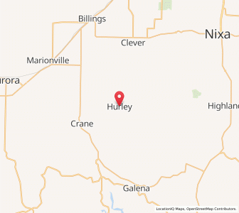 Map of Hurley, Missouri