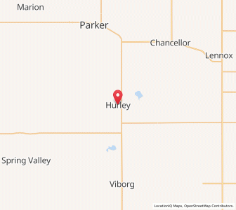 Map of Hurley, South Dakota