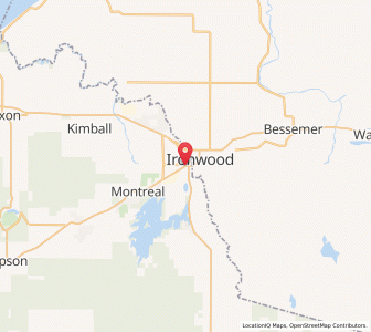 Map of Hurley, Wisconsin