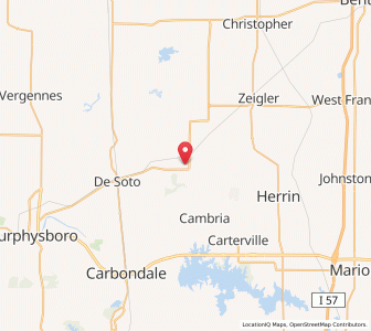 Map of Hurst, Illinois