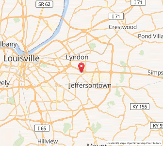 Map of Hurstbourne Acres, Kentucky