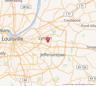 Map of Hurstbourne, Kentucky