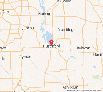 Map of Hustisford, Wisconsin