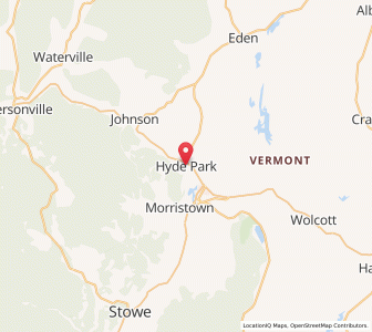 Map of Hyde Park, Vermont