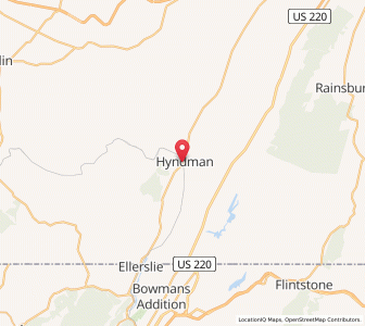 Map of Hyndman, Pennsylvania