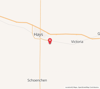 Map of Hays Regional Airport - HYS, Kansas