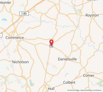 Map of Ila, Georgia