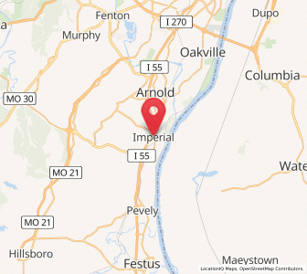 Map of Imperial, Missouri