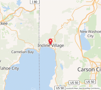 Map of Incline Village, Nevada