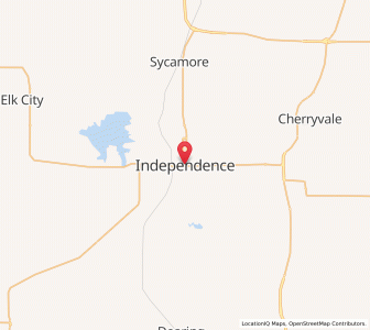 Map of Independence, Kansas