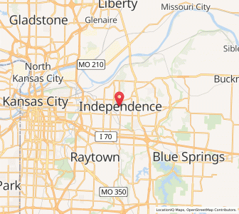 Map of Independence, Missouri