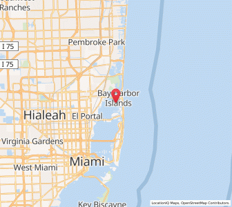 Map of Indian Creek, Florida