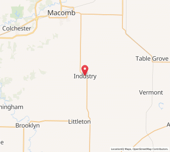 Map of Industry, Illinois