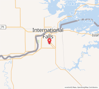 Map of Falls International Airport - INL, Minnesota