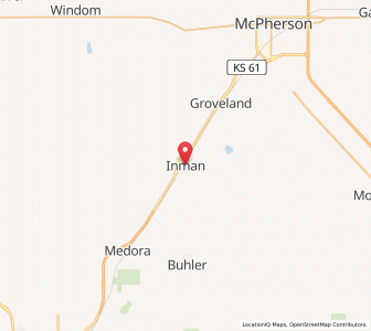 Map of Inman, Kansas