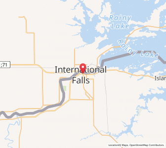 Map of International Falls, Minnesota