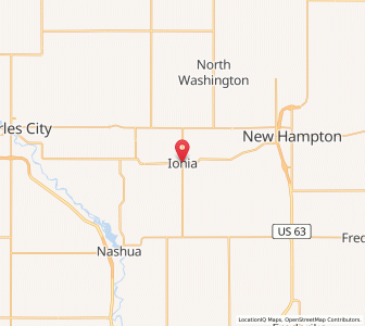 Map of Ionia, Iowa