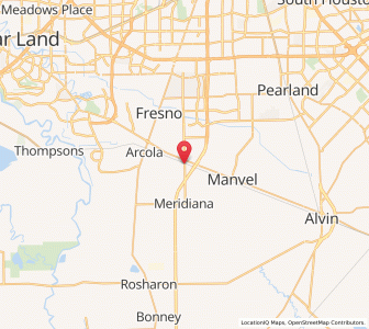 Map of Iowa Colony, Texas