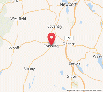 Map of Irasburg, Vermont