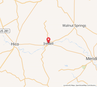 Map of Iredell, Texas