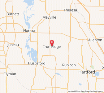 Map of Iron Ridge, Wisconsin