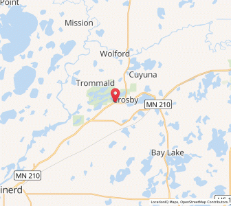 Map of Ironton, Minnesota