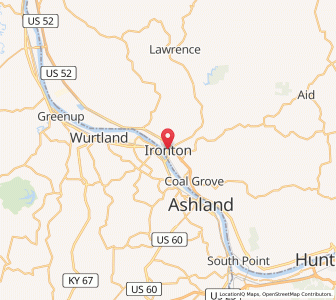 Map of Ironton, Ohio