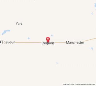 Map of Iroquois, South Dakota